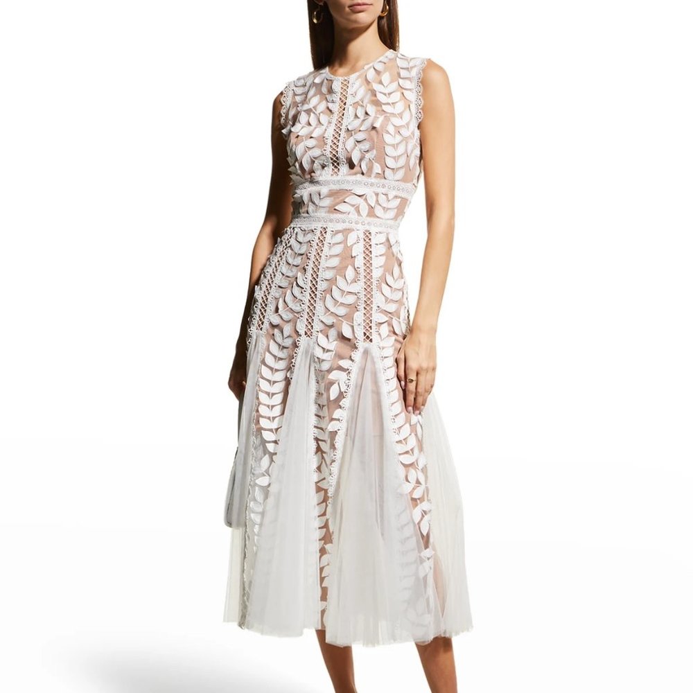 Bronx and Banco- White Floral Dress